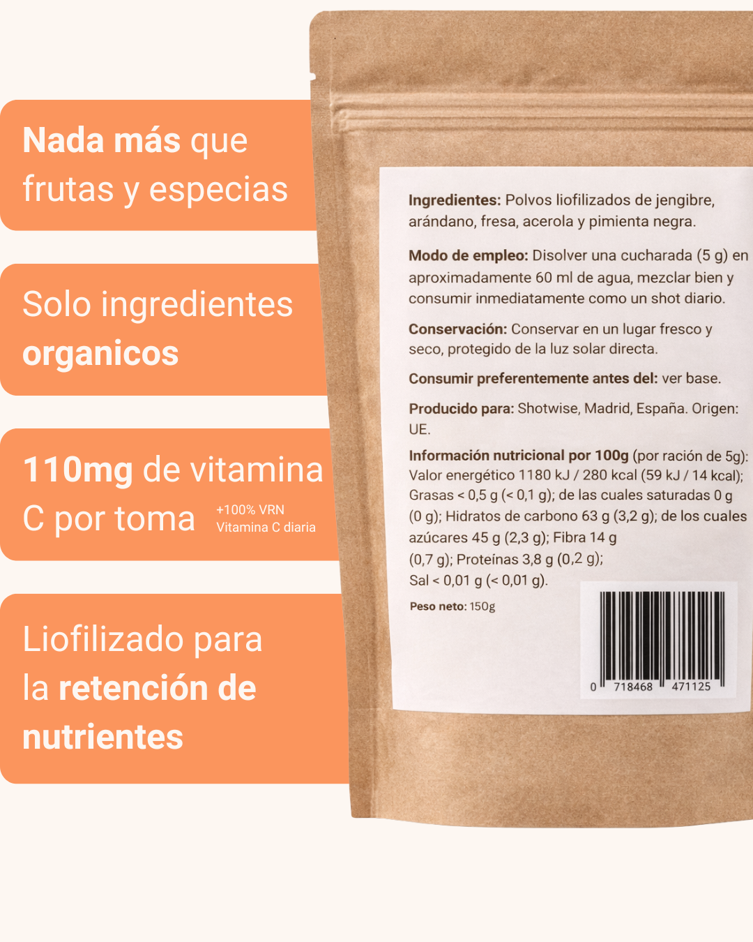 Shot Diario de Bienestar (Mezcla en Polvo) – 30 tomas