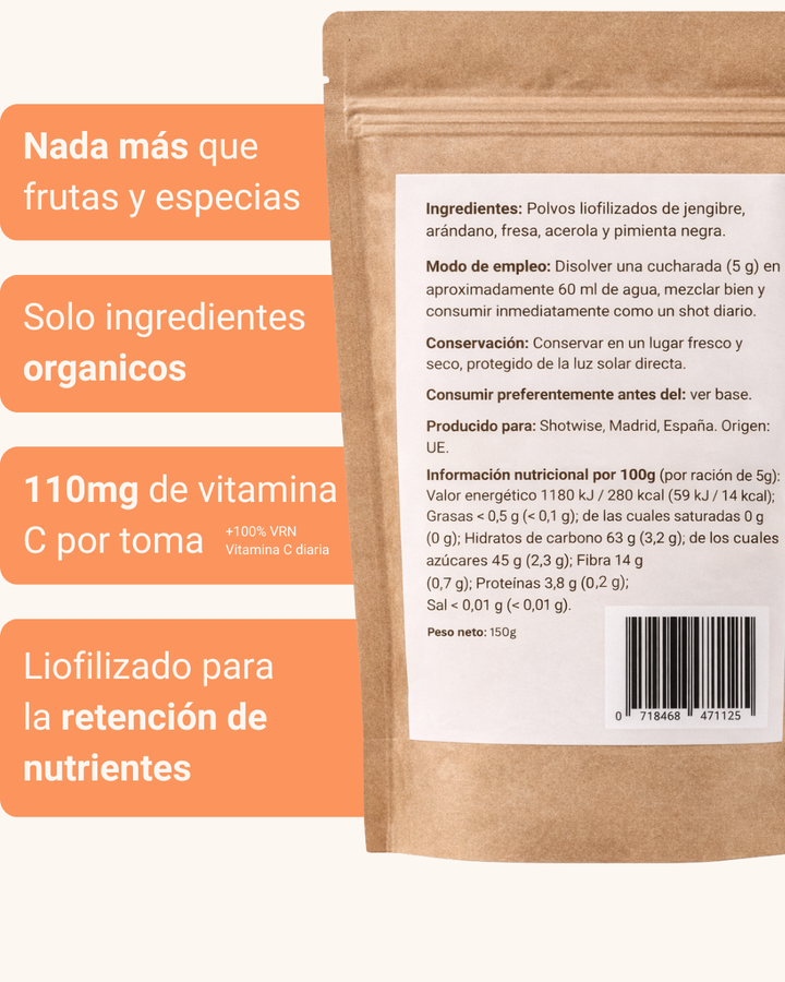 Shot Diario de Bienestar (Mezcla en Polvo) – 30 tomas